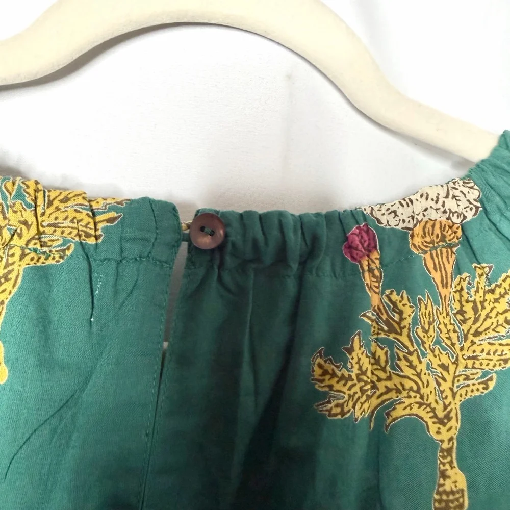 Pink Chicken New York Green Floral Long Sleeve Dress XS - Picture 5 of 7